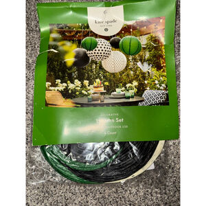 Kate Spade Decorative Lantern Set Black Green White
